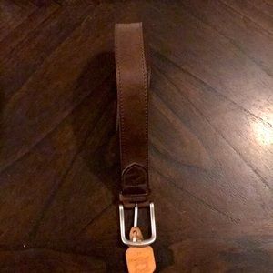 H.S. Trask Mdium Brown Leather Belt
